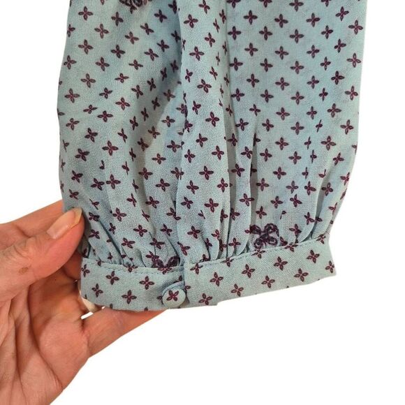 Time & Tru Women's Blue & Purple Poly Print Dress & Slip - Picture 6 of 11